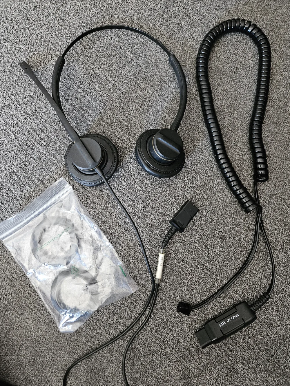 Addasound Crystal 2872 Binaural Stereo Headset Noise-Canceling Call Center